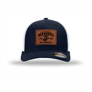 Flexfit 251st USMC Birthday Leatherette Patch Structured Trucker