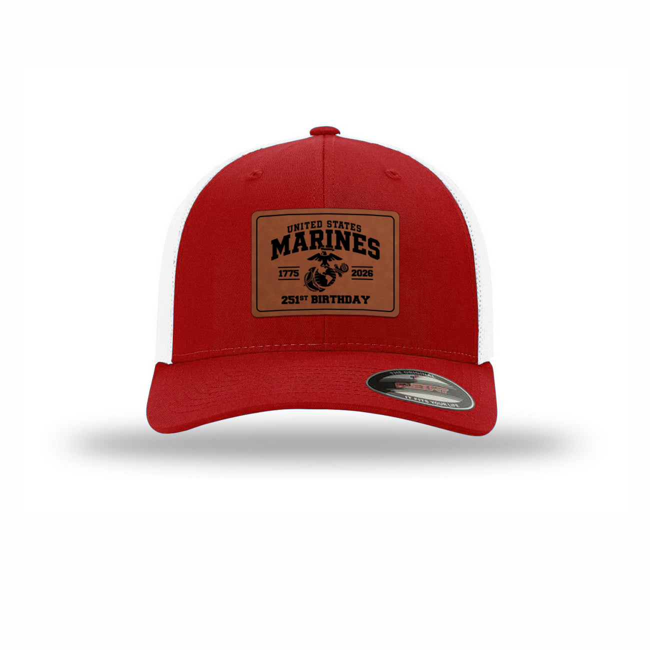 Flexfit 251st USMC Birthday Leatherette Patch Structured Trucker