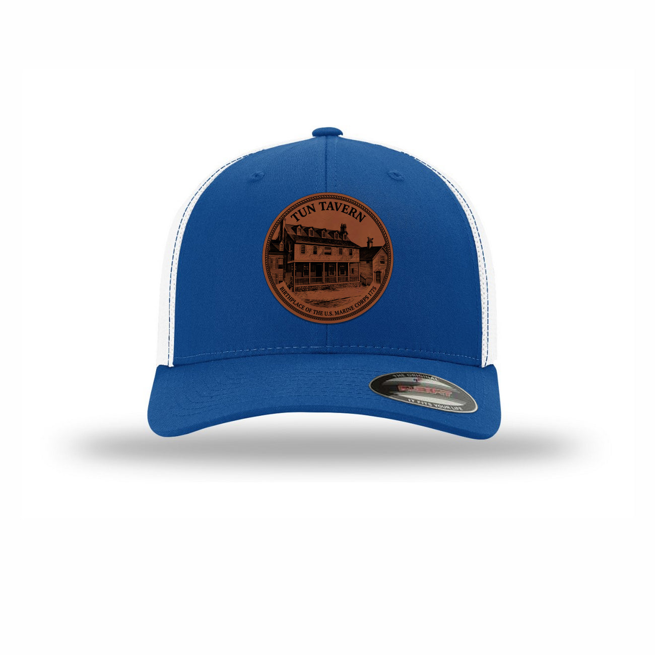 Flexfit Tun Tavern Birthplace Circle Leatherette Patch Structured Trucker