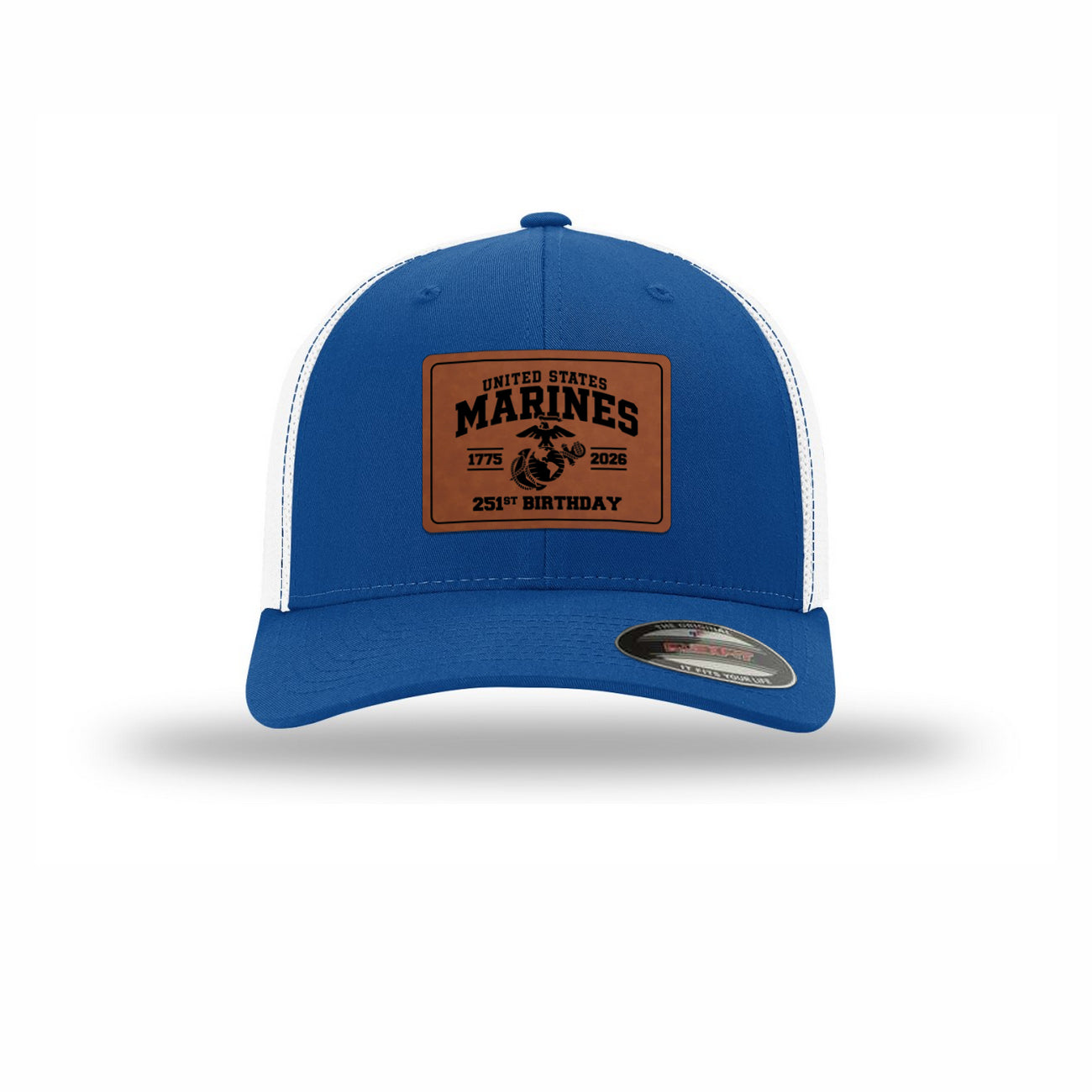 Flexfit 251st USMC Birthday Leatherette Patch Structured Trucker
