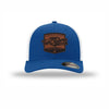 Flexfit Tun Tavern Born in a Bar Cask Leatherette Patch Structured Trucker - ROYAL/WHITE