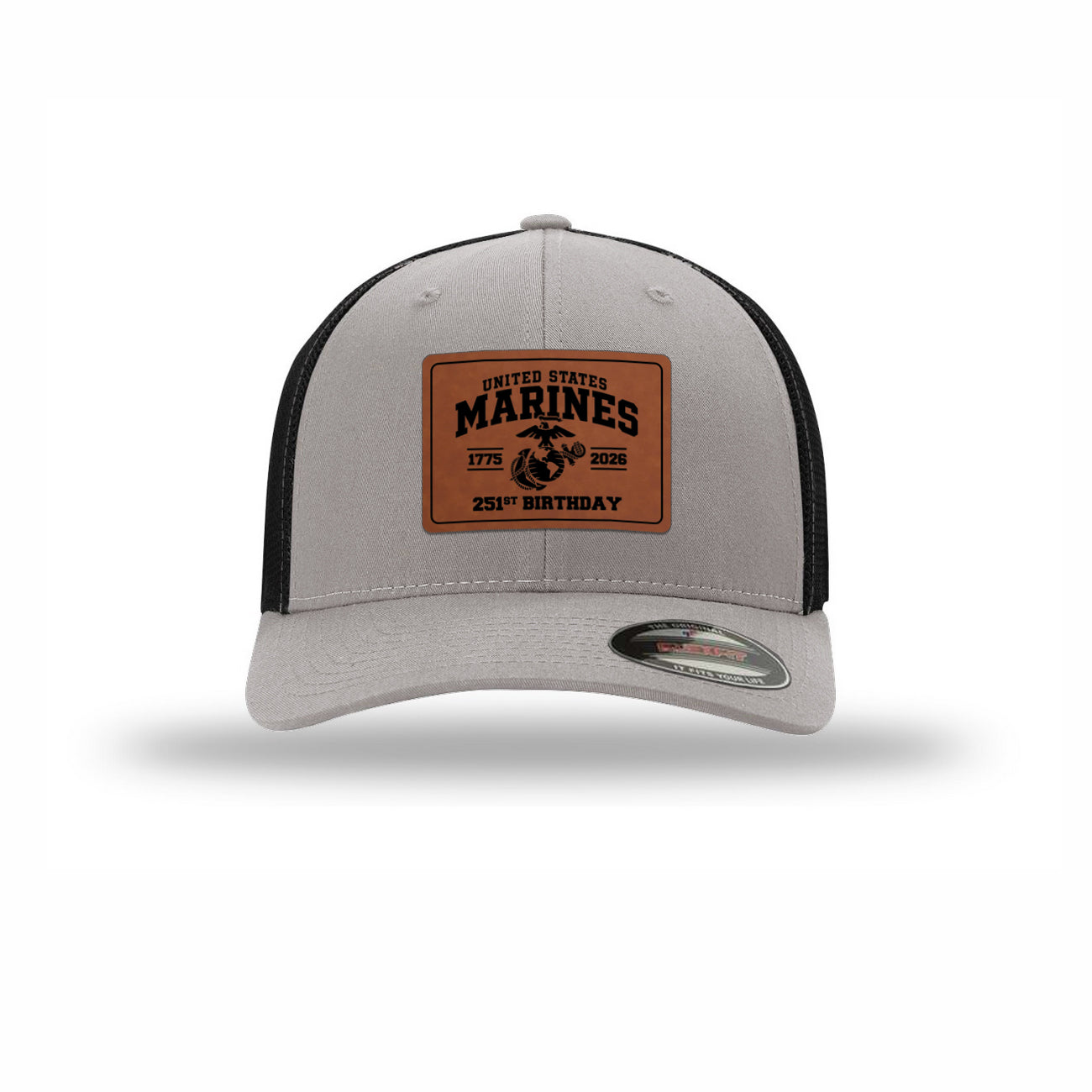 Flexfit 251st USMC Birthday Leatherette Patch Structured Trucker