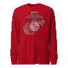 Classic Eagle Globe & Anchor Vintage  Longsleeve T-Shirt - RED