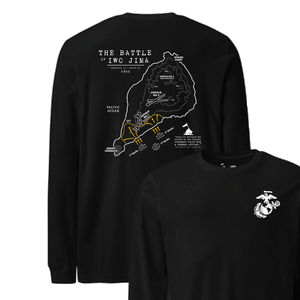Iwo Jima Landing Map Longsleeve T-Shirt