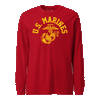 Old School Red USMC Longsleeve T-Shirt - RED