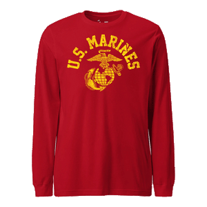 Old School Red USMC Longsleeve T-Shirt