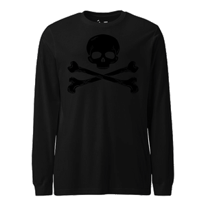 Pirate Jolly Roger Blackout Longsleeve T-Shirt