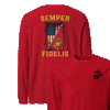 Semper Fidelis Country Corps Longsleeve T-Shirt - RED