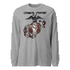 Vintage EGA Flag Longsleeve T-Shirt - HEATHER GREY