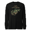 Woodland Camo EGA Longsleeve T-Shirt - BLACK