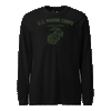 WW2 VINTAGE USMC TRAINING BLACK Longsleeve T-Shirt - BLACK