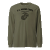 WW2 Vintage USMC Training Longsleeve T-Shirt - OD GREEN