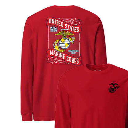 The 250th USMC Birthday Commemorative Longsleeve T-Shirt