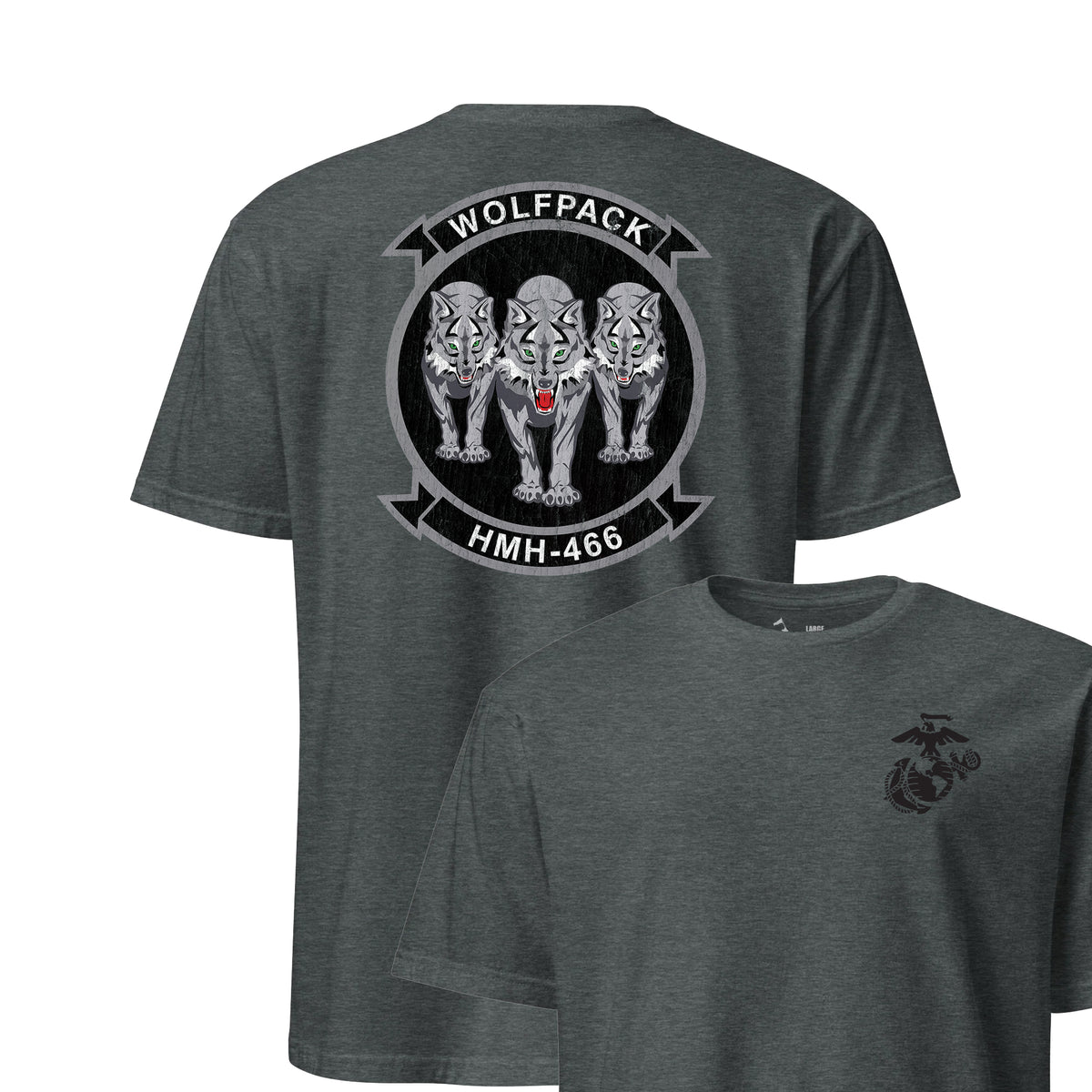 HMH-466 Wolfpack Squadron — Charcoal Heather