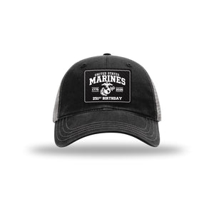251st USMC Birthday Carbon Fiber Patch Soft Mesh Trucker