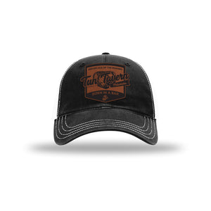 Tun Tavern Born in a Bar Cask Leatherette Patch Soft Mesh Trucker