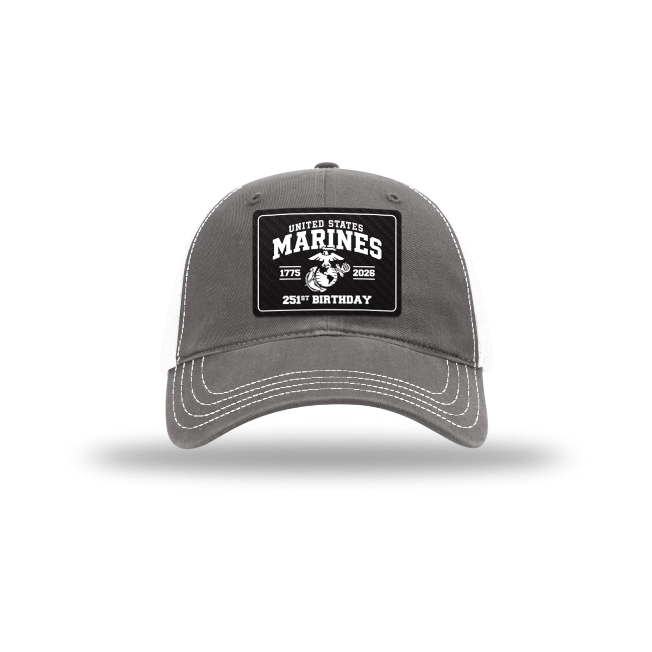 251st USMC Birthday Carbon Fiber Patch Soft Mesh Trucker