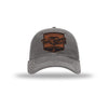 Tun Tavern Born in a Bar Cask Leatherette Patch Soft Mesh Trucker - GREY/WHITE