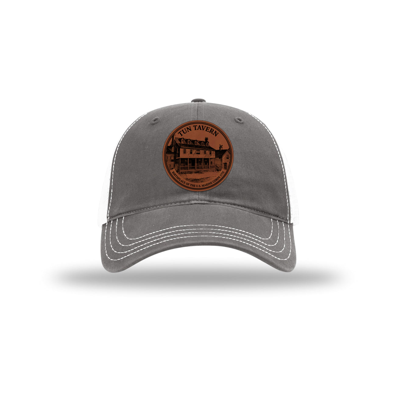 Tun Tavern Birthplace Circle Leatherette Patch Soft Mesh Trucker