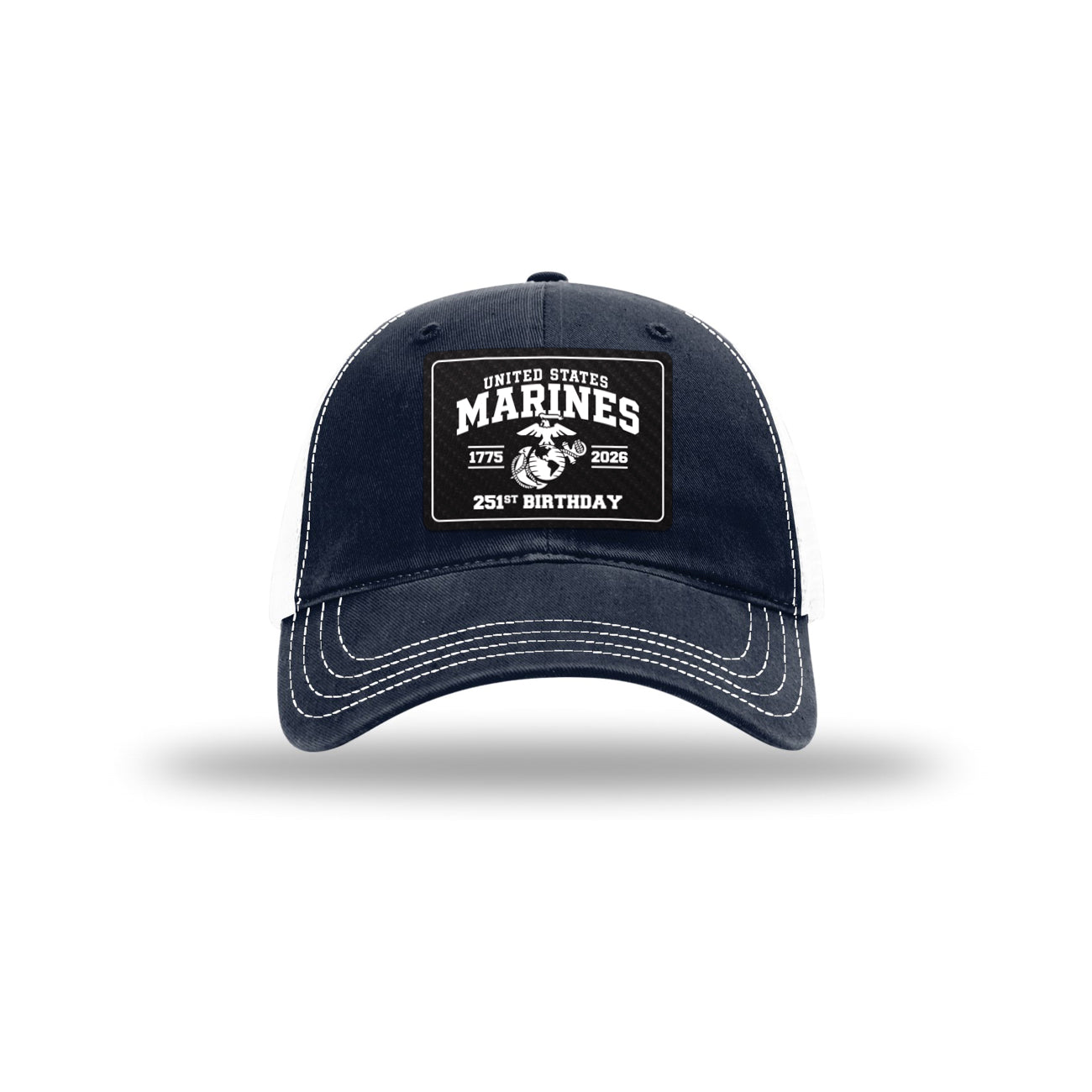 251st USMC Birthday Carbon Fiber Patch Soft Mesh Trucker