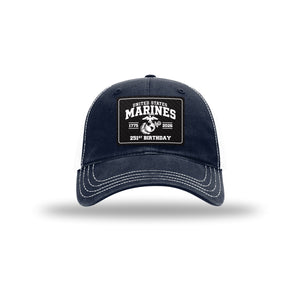 251st USMC Birthday Carbon Fiber Patch Soft Mesh Trucker