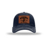 251st USMC Birthday Leatherette Patch Soft Mesh Trucker - NAVY/WHITE