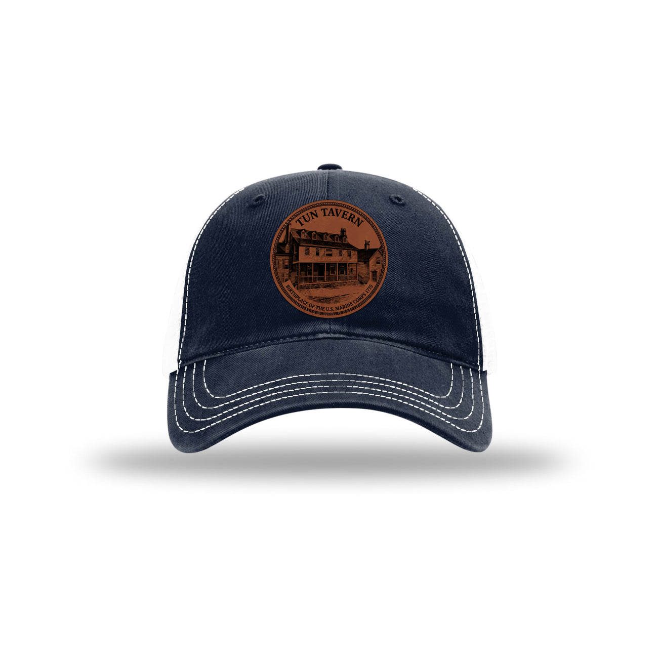Tun Tavern Birthplace Circle Leatherette Patch Soft Mesh Trucker