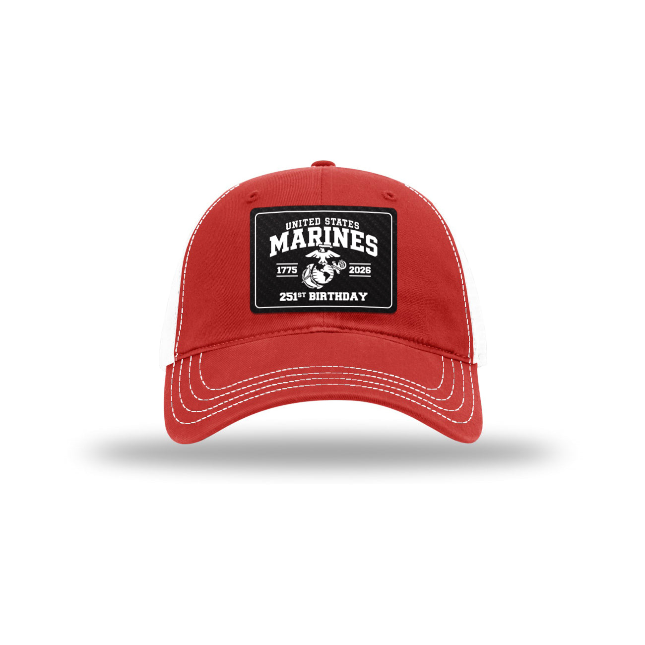 251st USMC Birthday Carbon Fiber Patch Soft Mesh Trucker