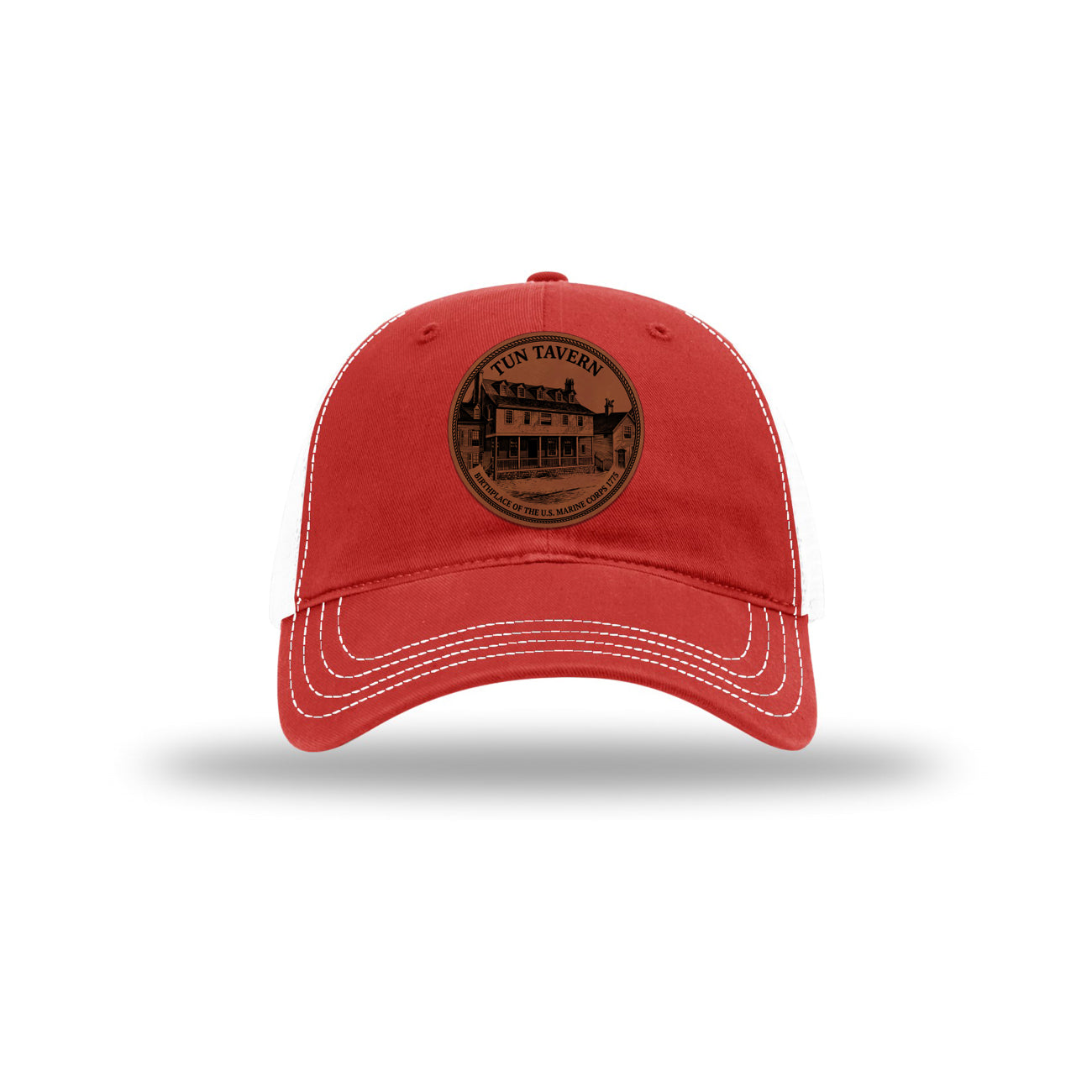 Tun Tavern Birthplace Circle Leatherette Patch Soft Mesh Trucker