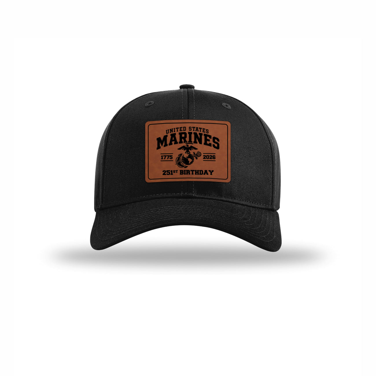 251st USMC Birthday Leatherette Patch Structured Hat