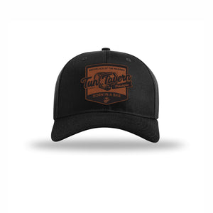 Tun Tavern Born in a Bar Cask Leatherette Patch Structured Hat