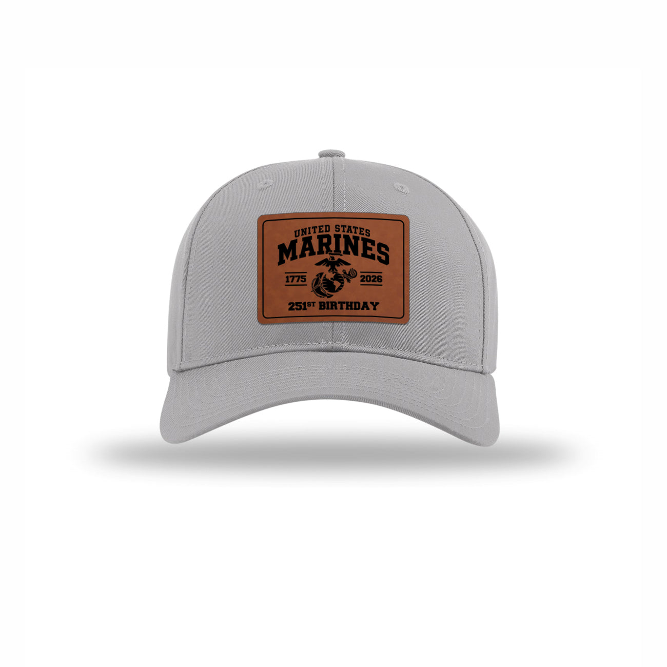 251st USMC Birthday Leatherette Patch Structured Hat