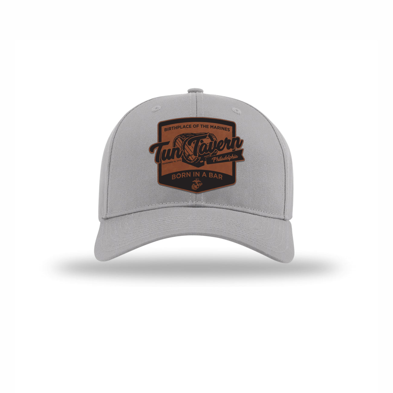 Tun Tavern Born in a Bar Cask Leatherette Patch Structured Hat