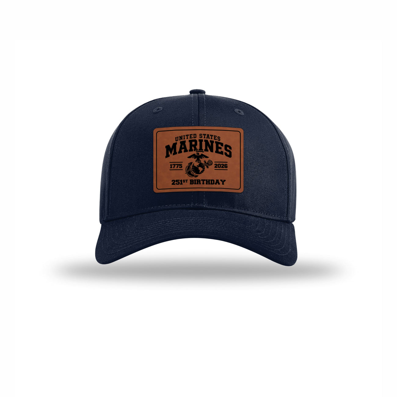 251st USMC Birthday Leatherette Patch Structured Hat