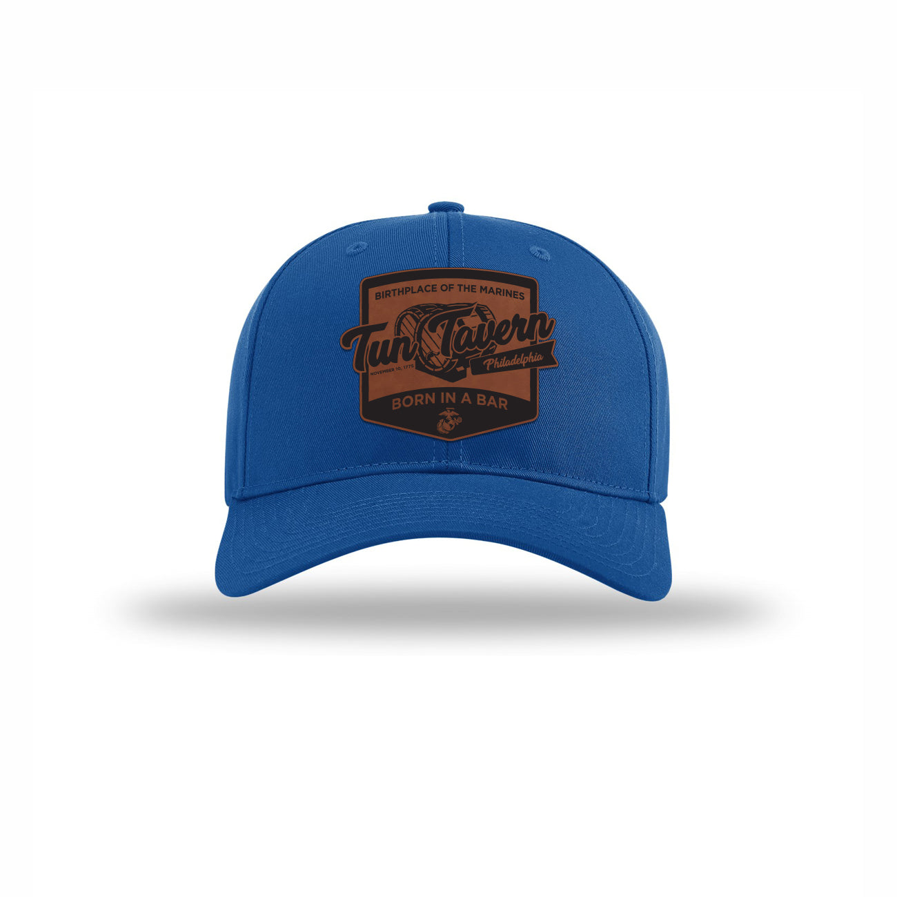 Tun Tavern Born in a Bar Cask Leatherette Patch Structured Hat
