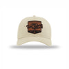 Tun Tavern Born in a Bar Cask Leatherette Patch Structured Hat - STONE