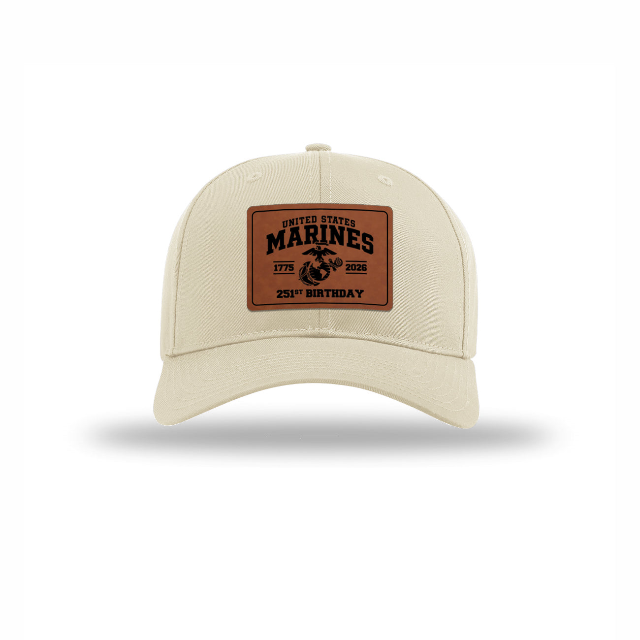 251st USMC Birthday Leatherette Patch Structured Hat