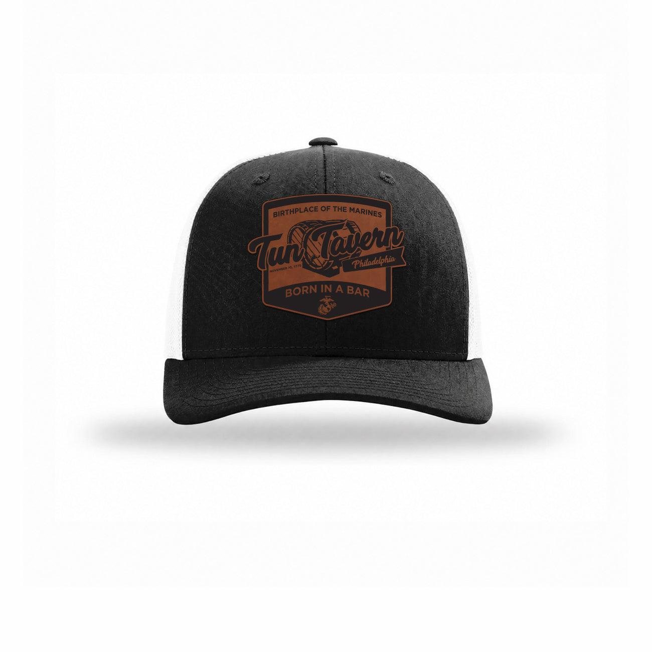 Tun Tavern Born in a Bar Cask Leatherette Patch Structured Trucker