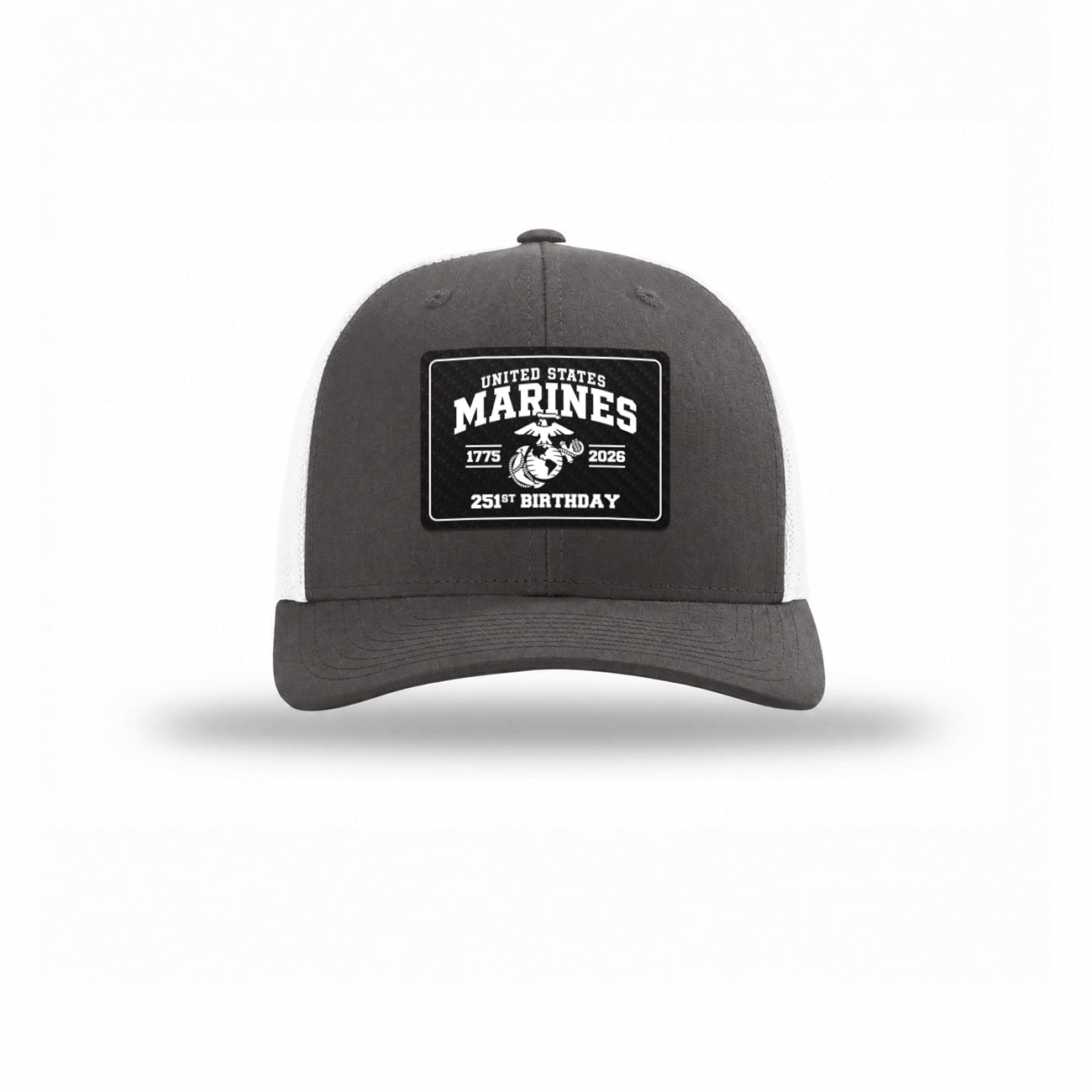 251st USMC Birthday Carbon Fiber Patch Structured Trucker