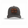 Tun Tavern Born in a Bar Cask Leatherette Patch Structured Trucker - CHARCOAL/WHITE