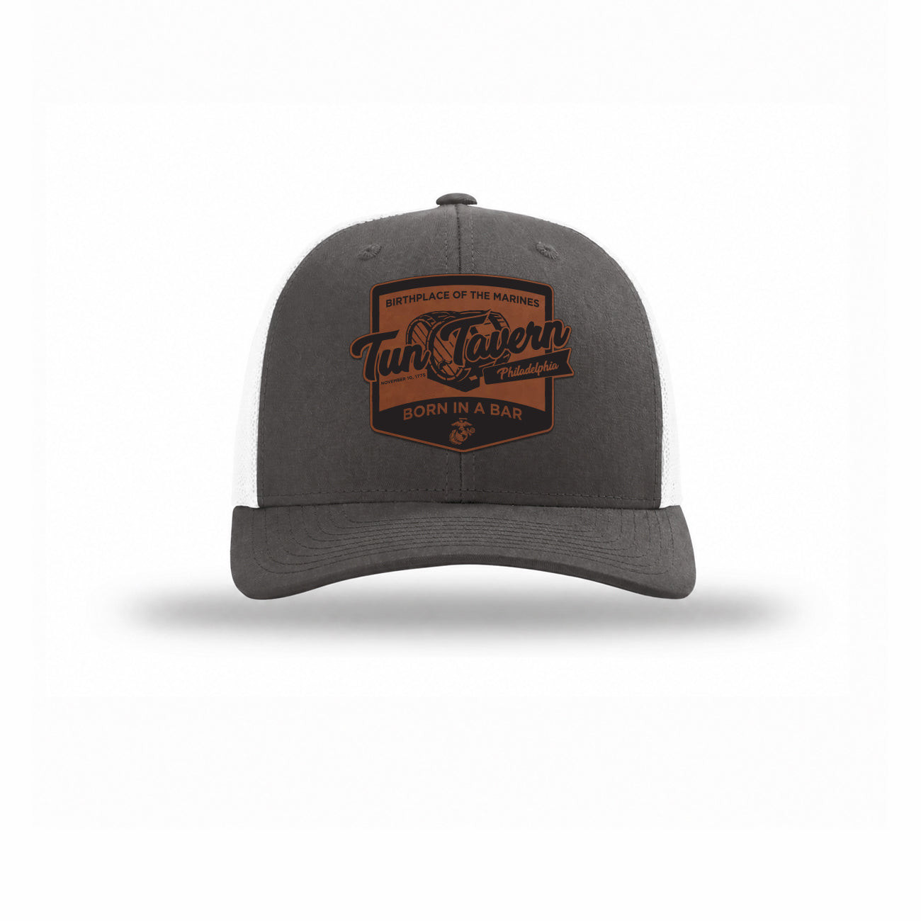 Tun Tavern Born in a Bar Cask Leatherette Patch Structured Trucker