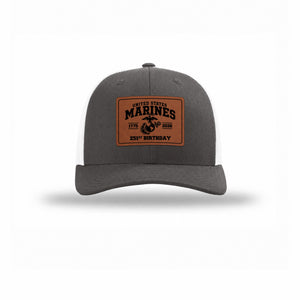 251st USMC Birthday Leatherette Patch Structured Trucker