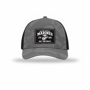 251st USMC Birthday Carbon Fiber Patch Camo Structured Trucker