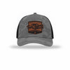 Tun Tavern Born in a Bar Cask Leatherette Patch Camo Structured Trucker - GREY CAMO/BLACK