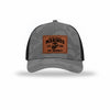251st USMC Birthday Leatherette Patch Camo Structured Trucker - GREY CAMO/BLACK