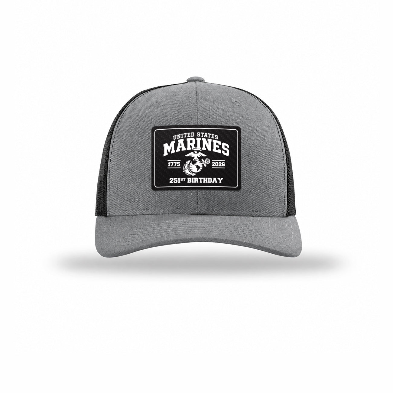 251st USMC Birthday Carbon Fiber Patch Structured Trucker