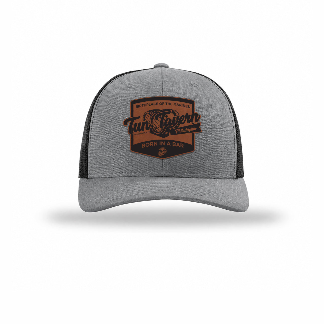 Tun Tavern Born in a Bar Cask Leatherette Patch Structured Trucker