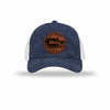 Tun Tavern Birthplace Circle Leatherette Patch Camo Structured Trucker - NAVY CAMO/WHITE