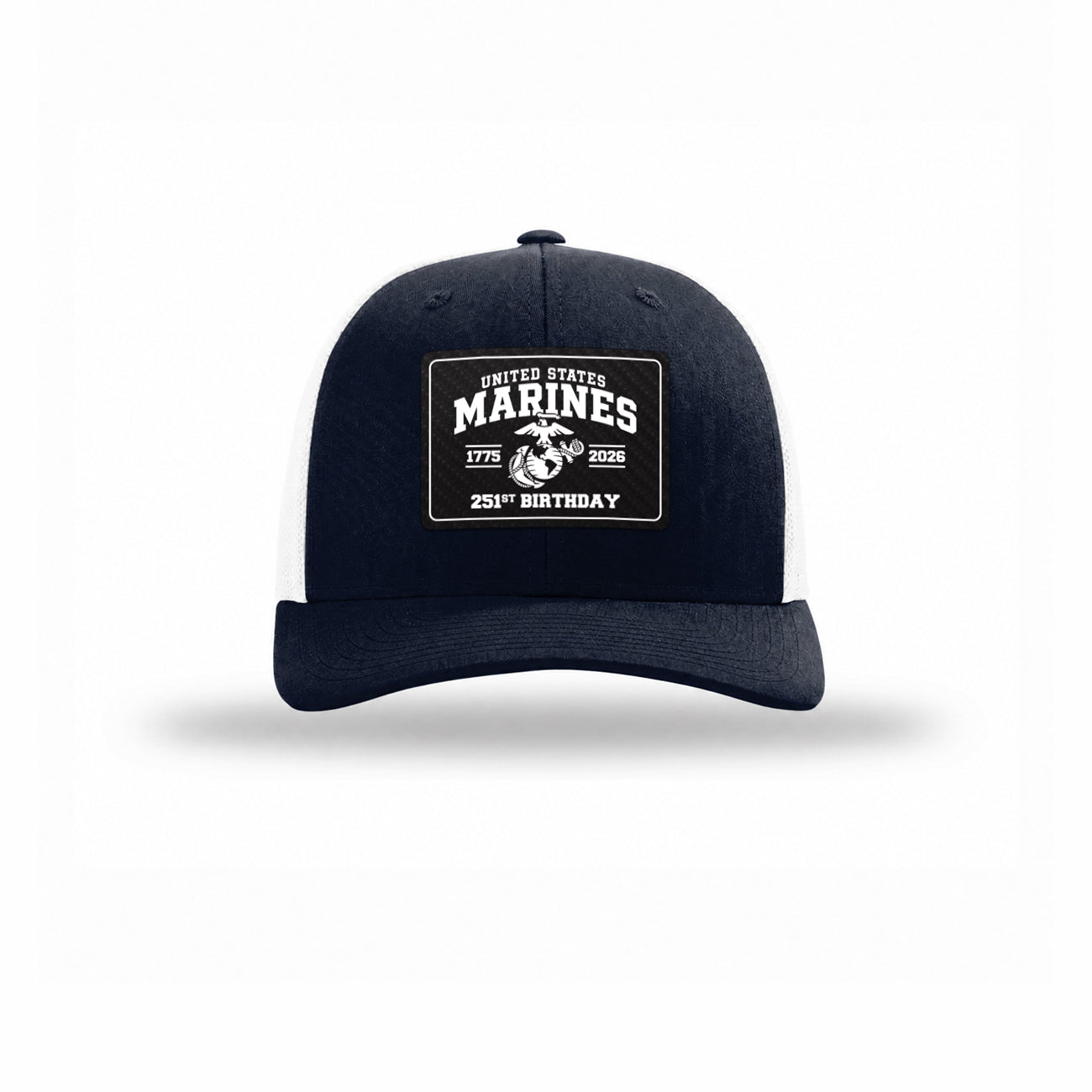 251st USMC Birthday Carbon Fiber Patch Structured Trucker