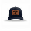 251st USMC Birthday Leatherette Patch Structured Trucker - NAVY/WHITE